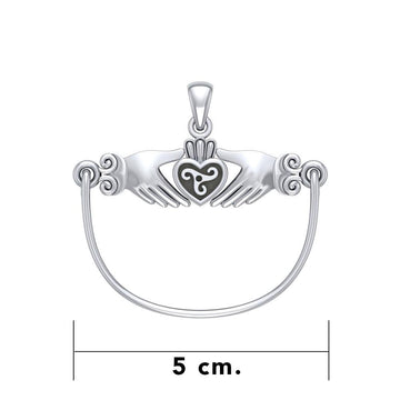 Celtic Triskele Claddagh Charm Holder Pendant TP942 - Jewelry